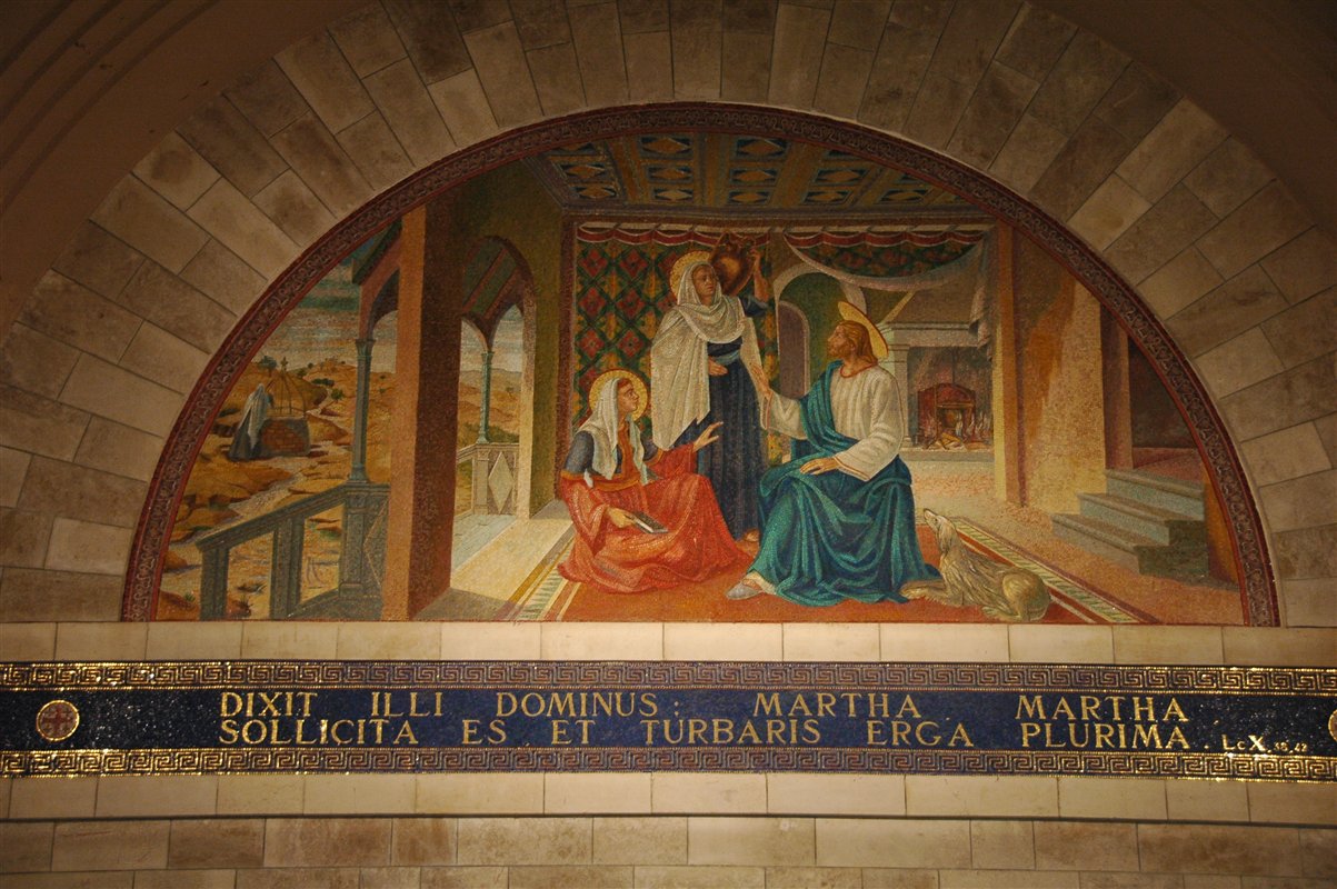 fresk Jezus, Maria i Marta